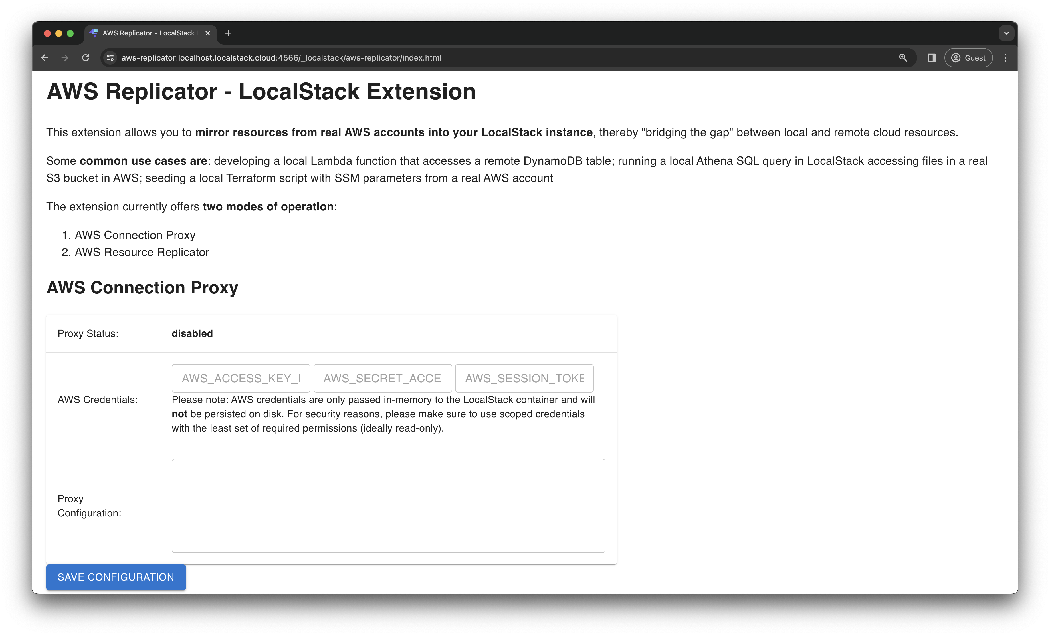 AWS Replicator extension
